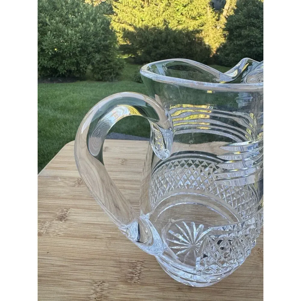 Vintage Waterford Crystal Martini Pitcher With Ice Lip Made in Ireland 7-1/4” H